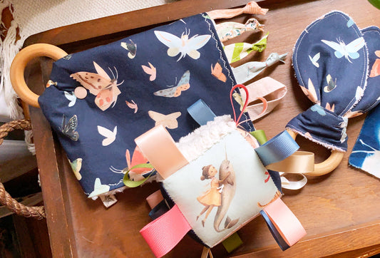 Fairy Crinkle Toy Blue Girl Baby Shower