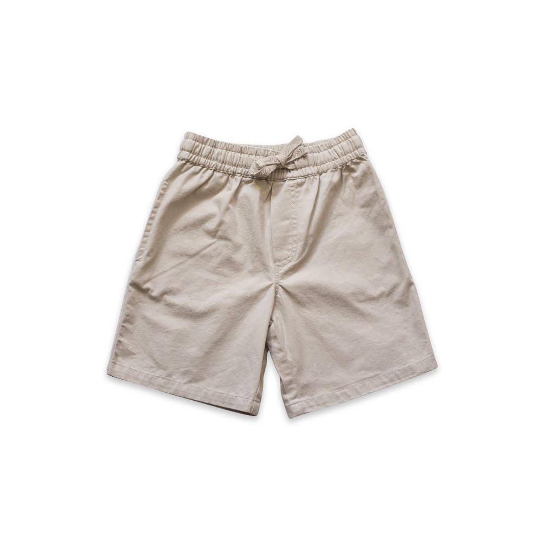 Cotton Pull On Straight Shorts | Ecru