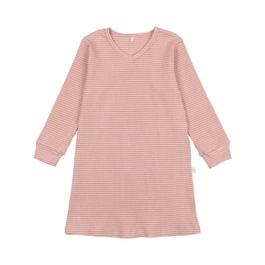 Striped Lounge Dress- Pink