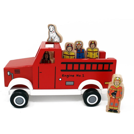 Magnetic Wooden Red Firetruck