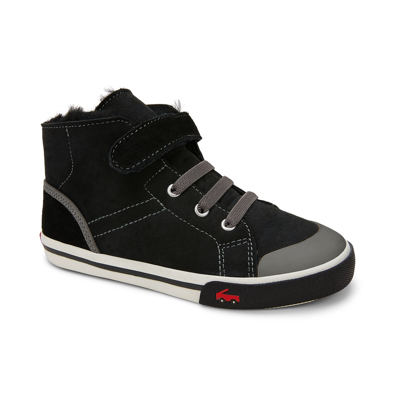 See Kai Run Hightop Shearling Sneaker | Devon Black