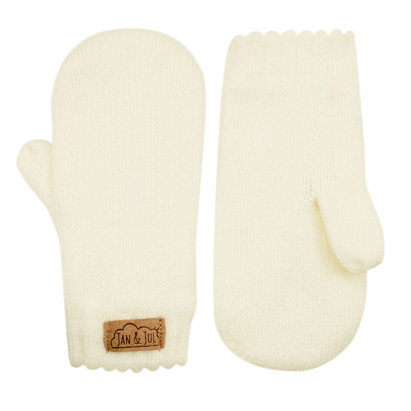 Knit Mittens | Cream