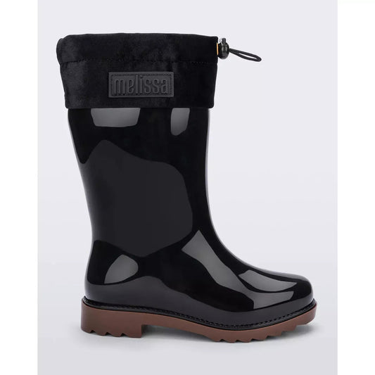 Mini Melissa Rain Boot | Black/Caramel