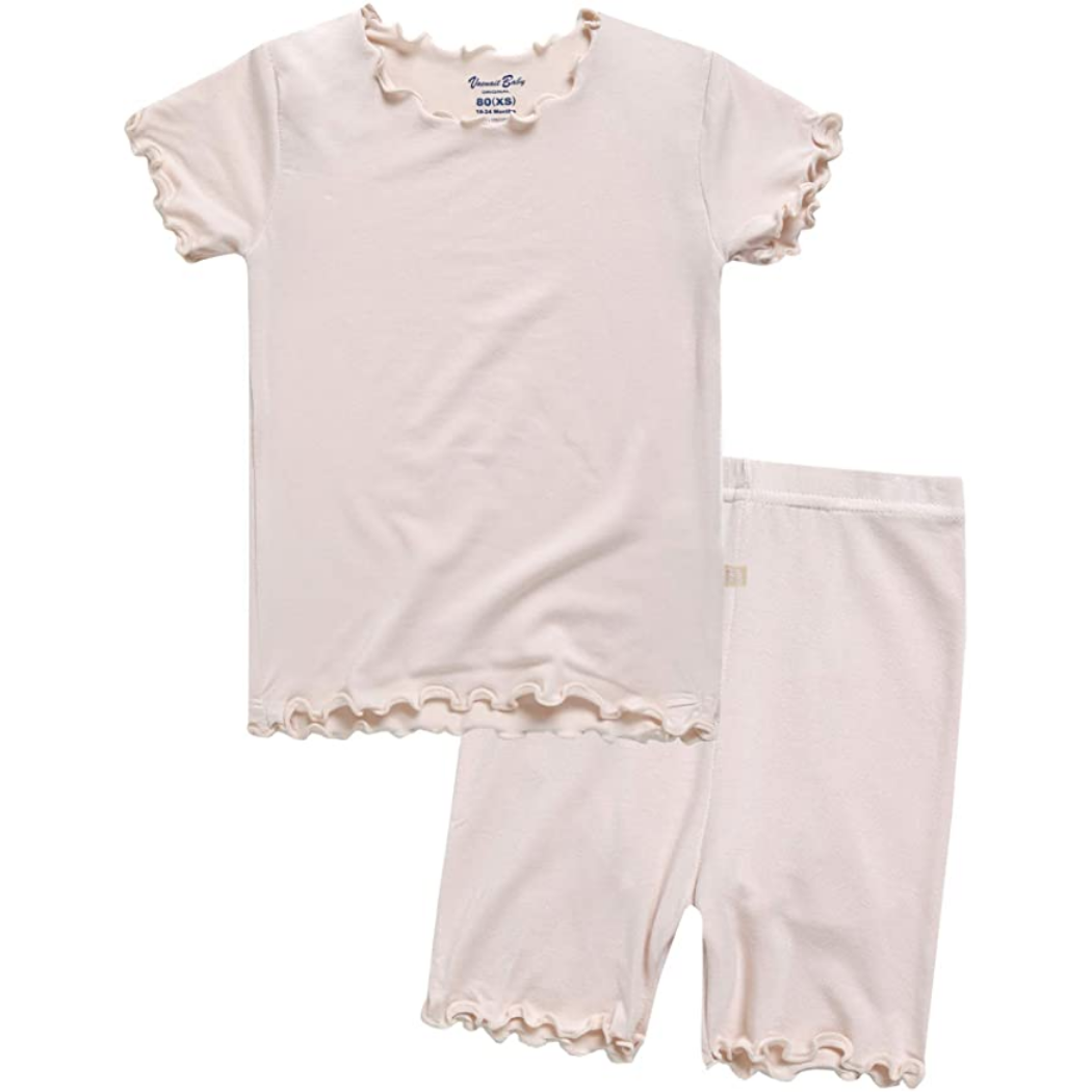 Bamboo Modal Short Sleeve Loungewear Set | Ivory