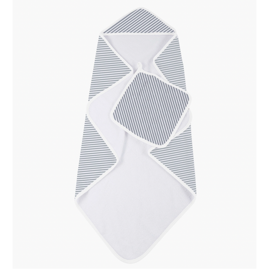 Deluxe Cotton and Muslin Hooded Towel Set | Finley