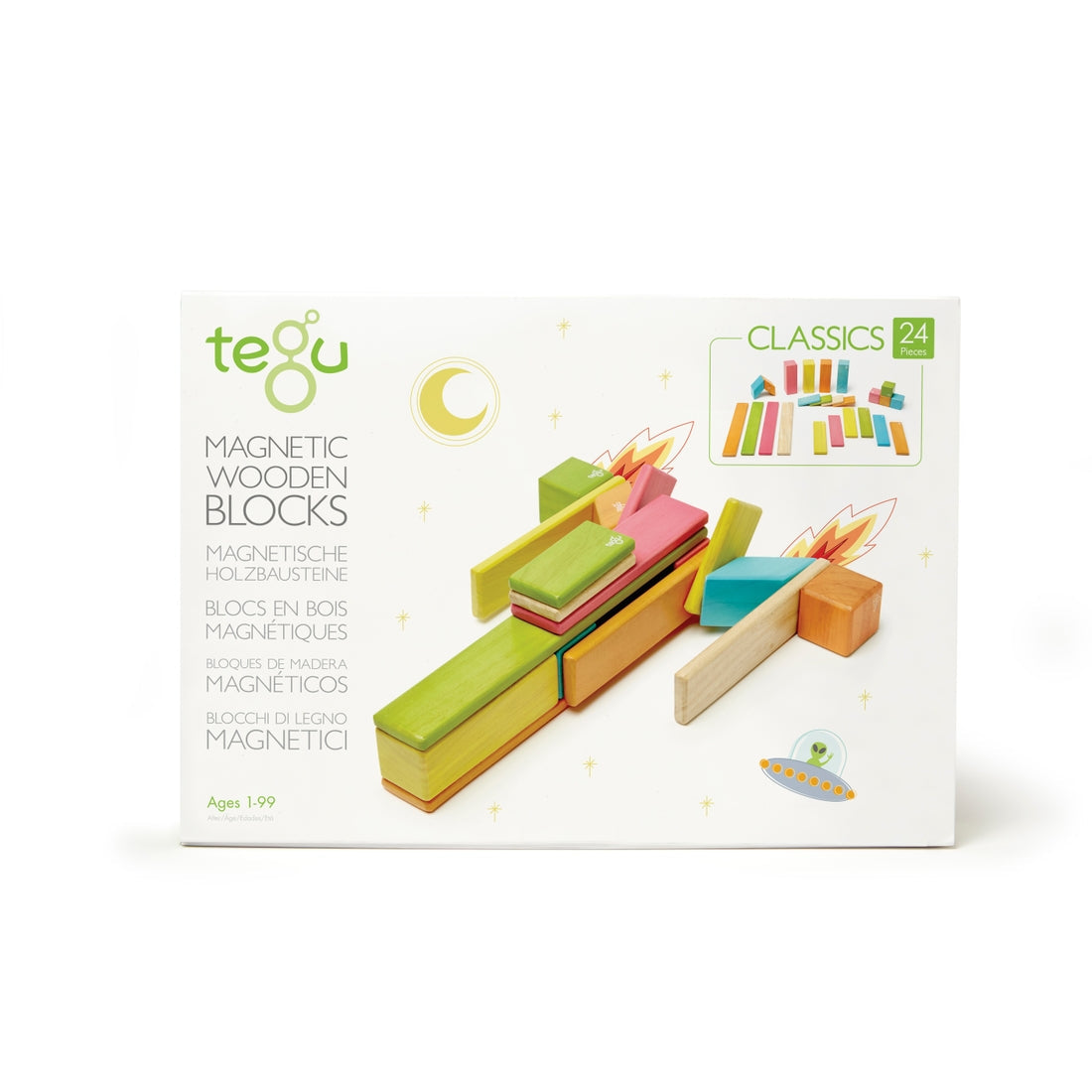 Tegu Magnetic Wooden Blocks - 24 Piece Set