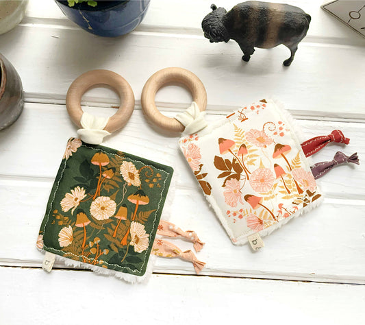Woodland Forest Floor Floral Sensory Crinkle Toy & Teether
