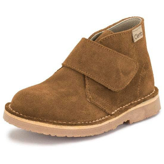 Suede Velcro Boot | Beige