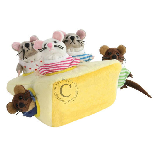 Hide-Away Puppets: Mouse Family In Cheese