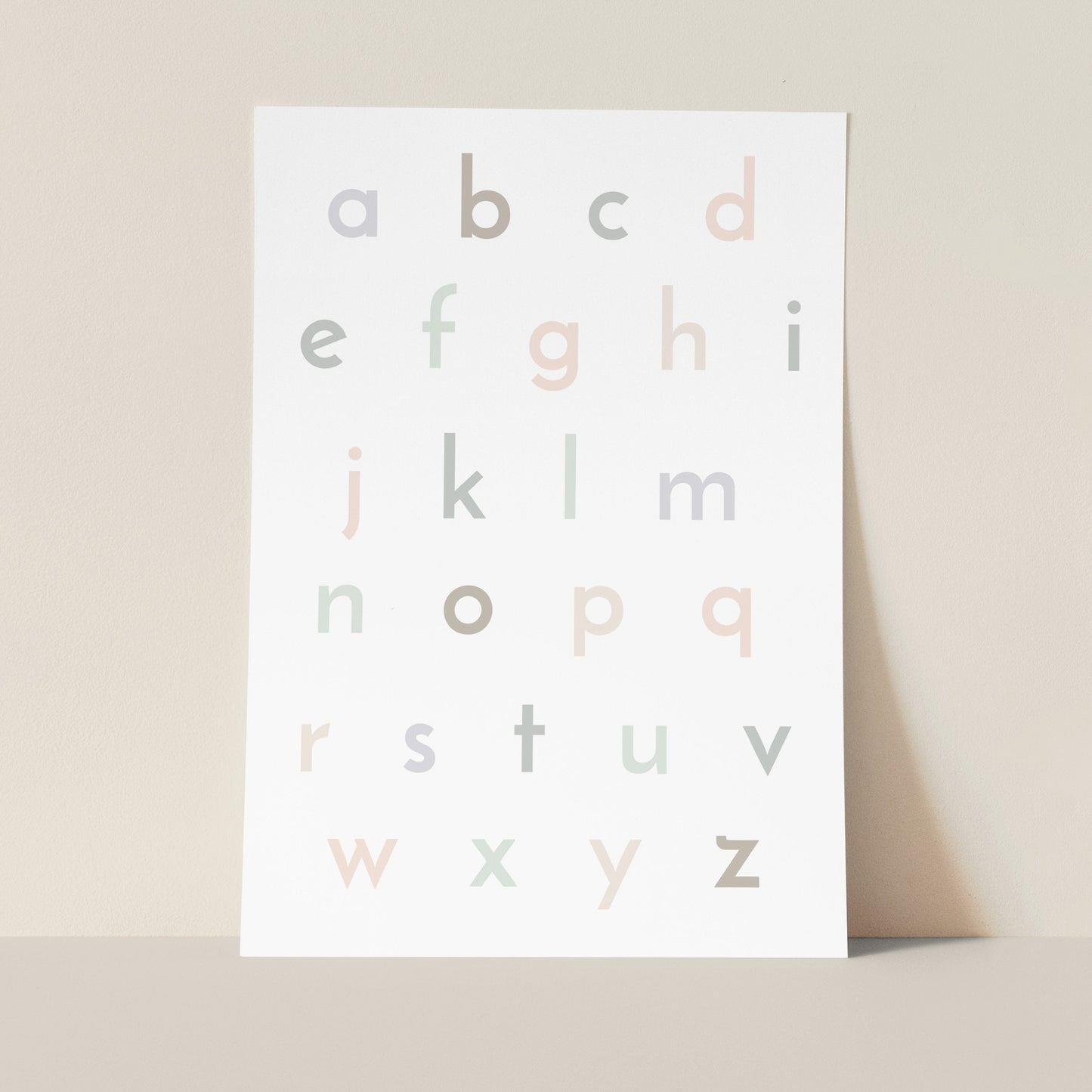 Illustration Art Print + Bamboo Hanger | Minimalist Alphabet