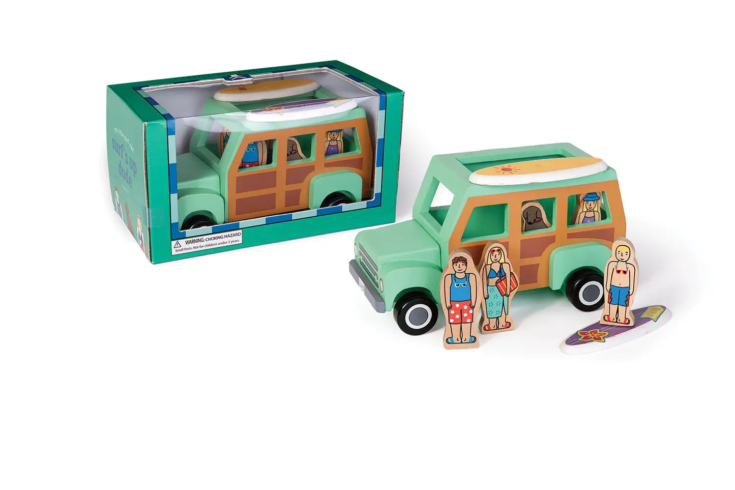 Magnetic Wooden Surf Van