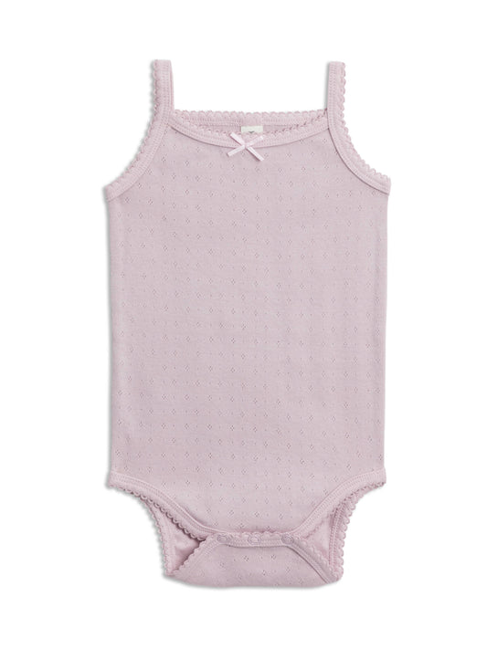 Organic Baby Eva Pointelle Tank Bodysuit | Wisteria