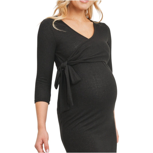 Brushed Hacci Maternity and Nursing Dress