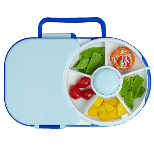 GoBe Kids Lunchbox with Snack Spinner | Blueberry Blue