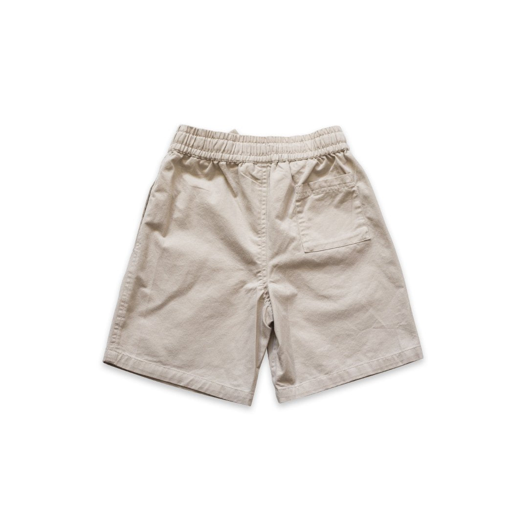 Cotton Pull On Straight Shorts | Ecru