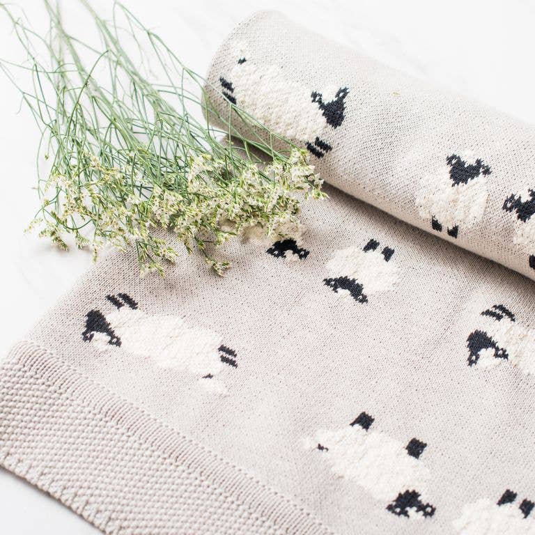Cotton Knit Blanket | Sheep
