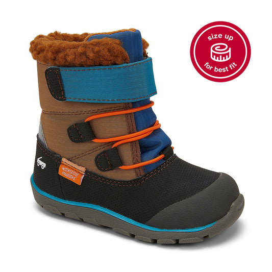 See Kai Run Insulated Waterproof Gilman Boot | Brown/Blue Mix