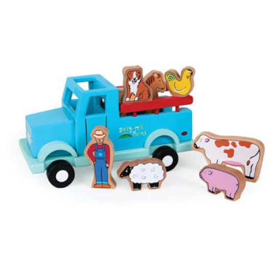 Magnetic Wooden Vehicle Play Set | Farm Truck