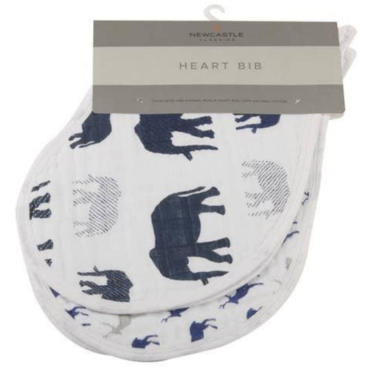 Cotton Muslin Heart Bib | In the Wild Elephants