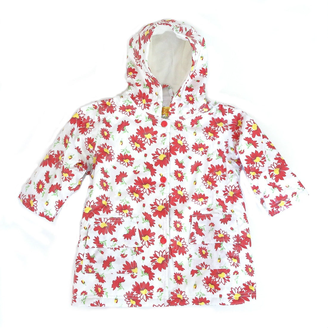Pluie Pluie Raincoat with Lining | Red Flower