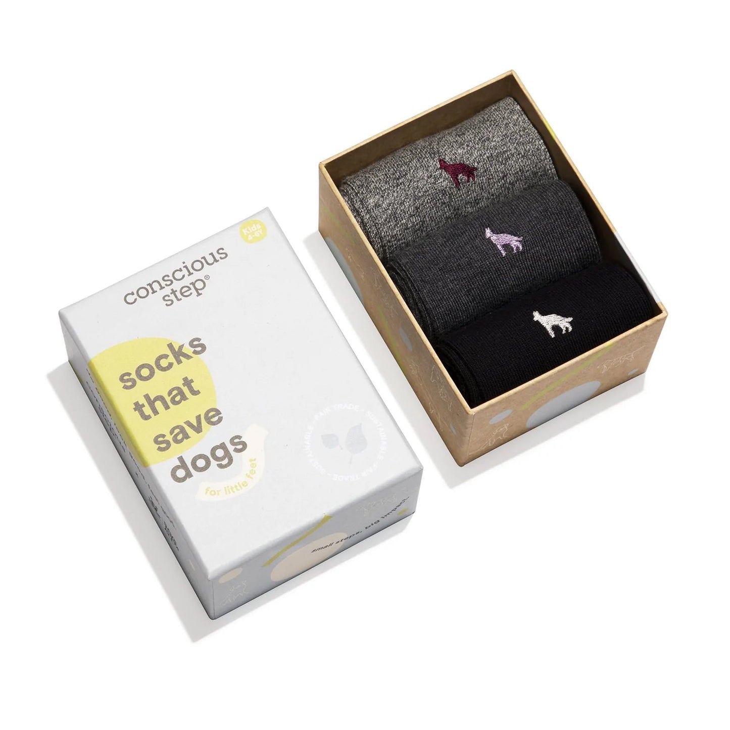 Cotton Kids Socks 3PK | Help Save Dogs!
