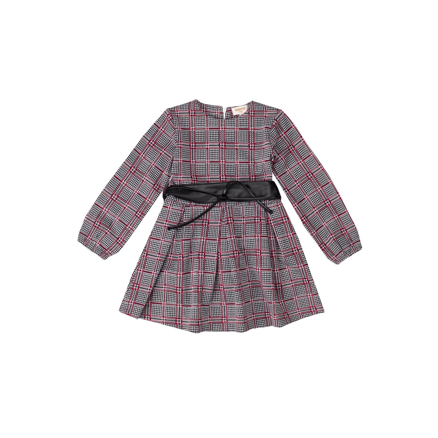 UBS2 Flare Sleeve Dress | Welsh Check 3Yr-SALE