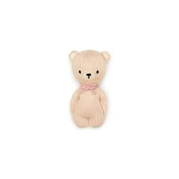 Bear Rattle- Light pink & dusty rose