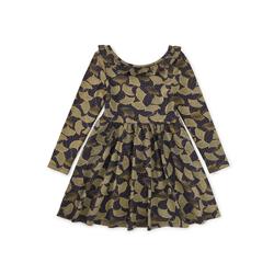 Ruffle Collar Ballet Dress / Gingko Leaf & Dot