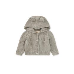 Creature Comfort Baby Cardigan / Med Heather Grey