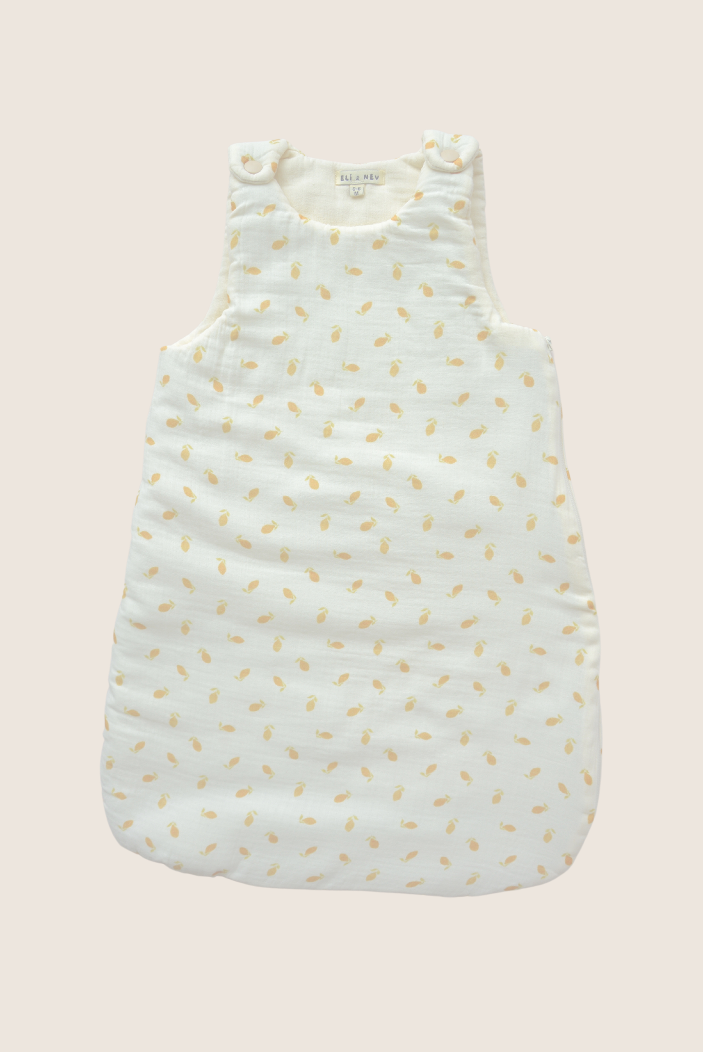 Baby Lemon Patterned Sleep Sack 100% Cotton Muslin OEKO-TEX