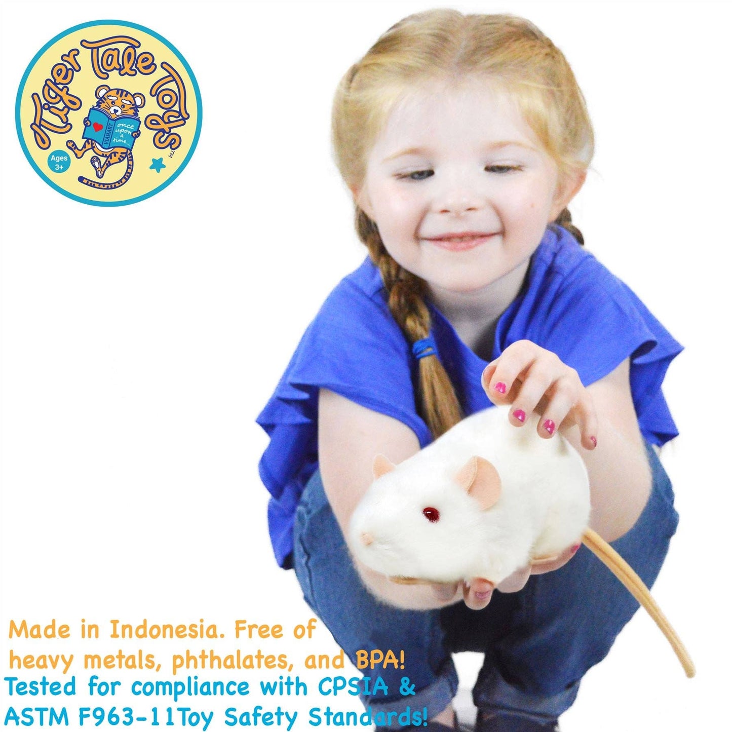 Wylie the White Rat | 7 Inch Stuffed Animal Plush