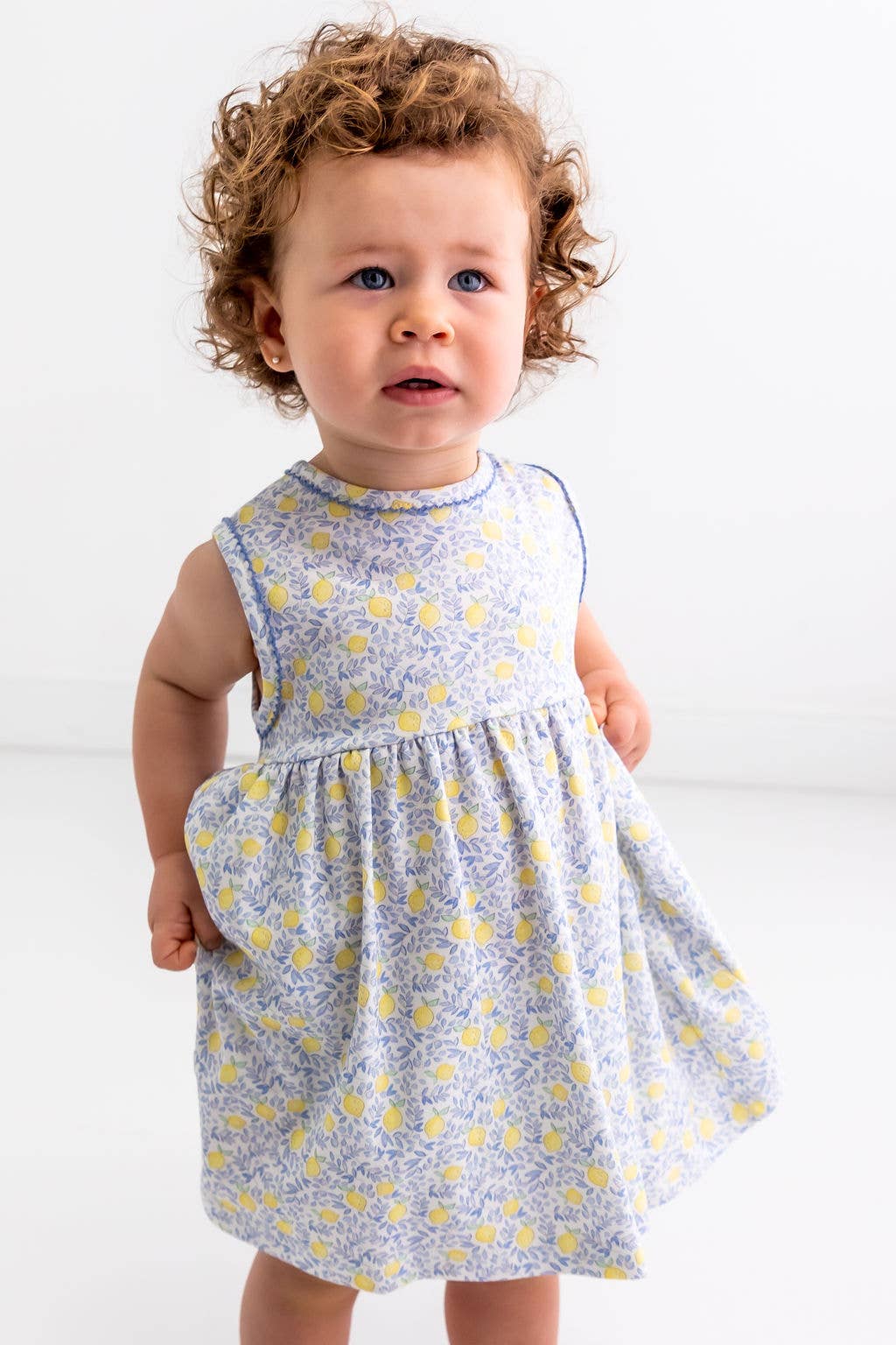 Lemons Pima Baby Dress w/Bloomer
