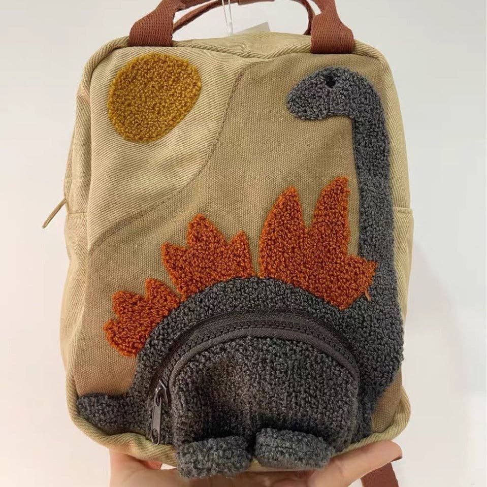 Children's Dinosaur Backpack Cute Canvas Lightweight School Bag