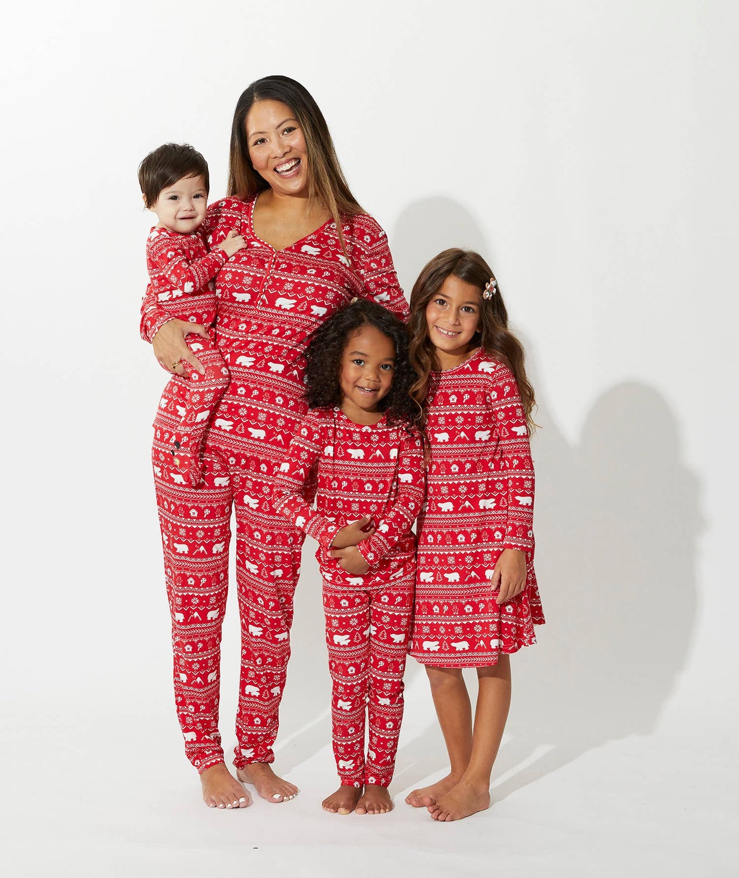 Christmas Pajamas: Polar Isle Red Bamboo Kids Two-Piece Set