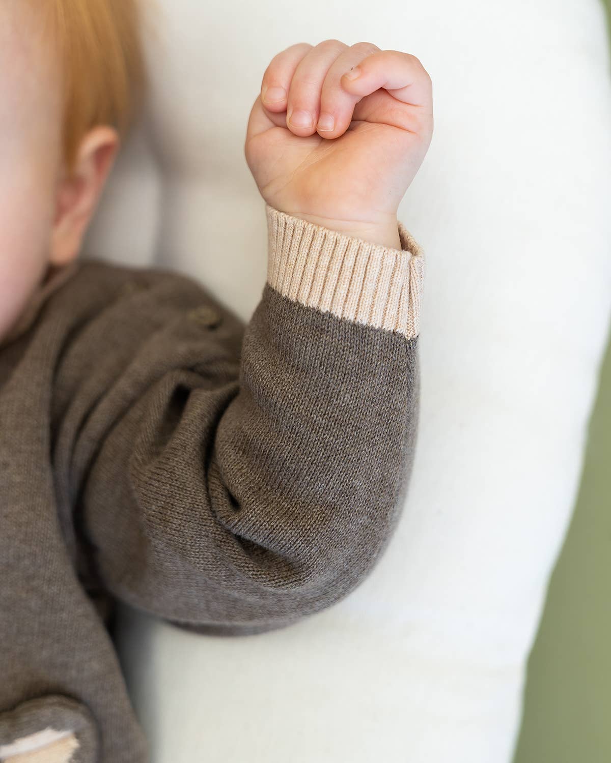 Tiger Kangaroo Pocket Baby Knit Pullover & Pant Set