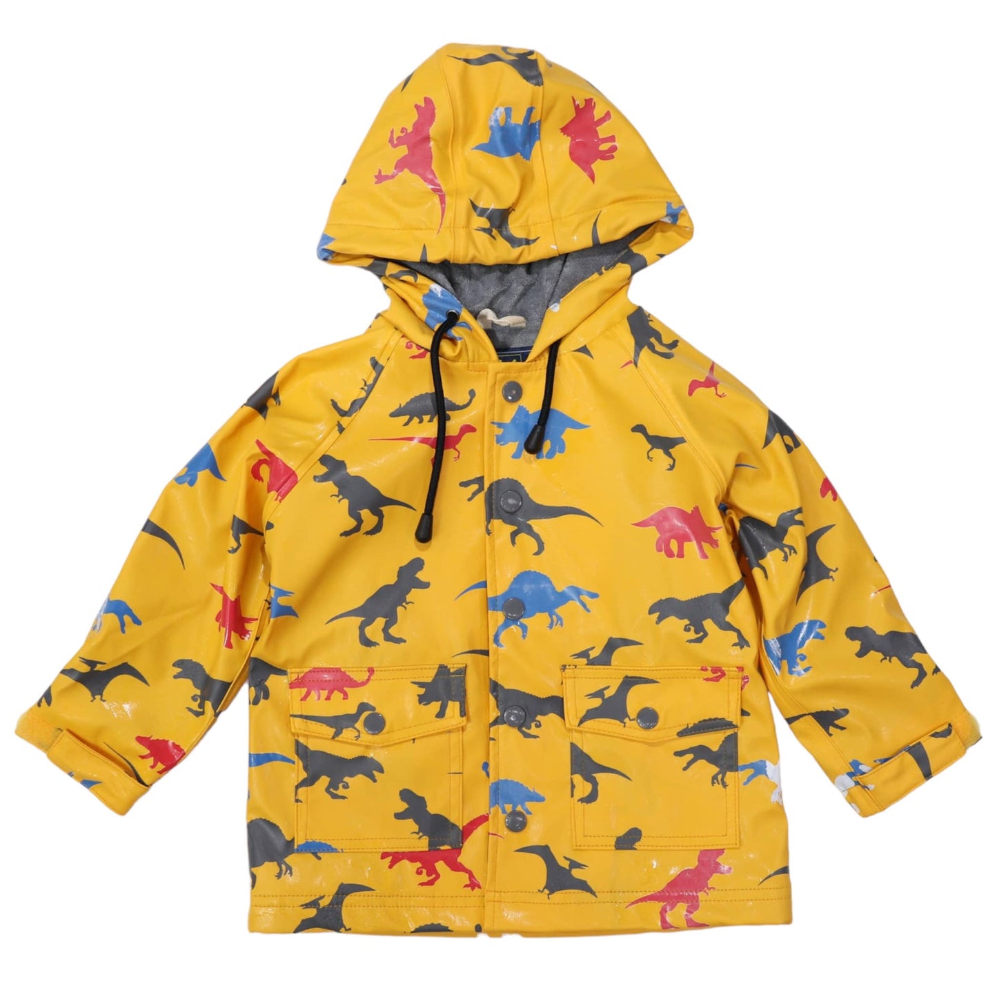 Dinosaur Colour Change Raincoat Mustard