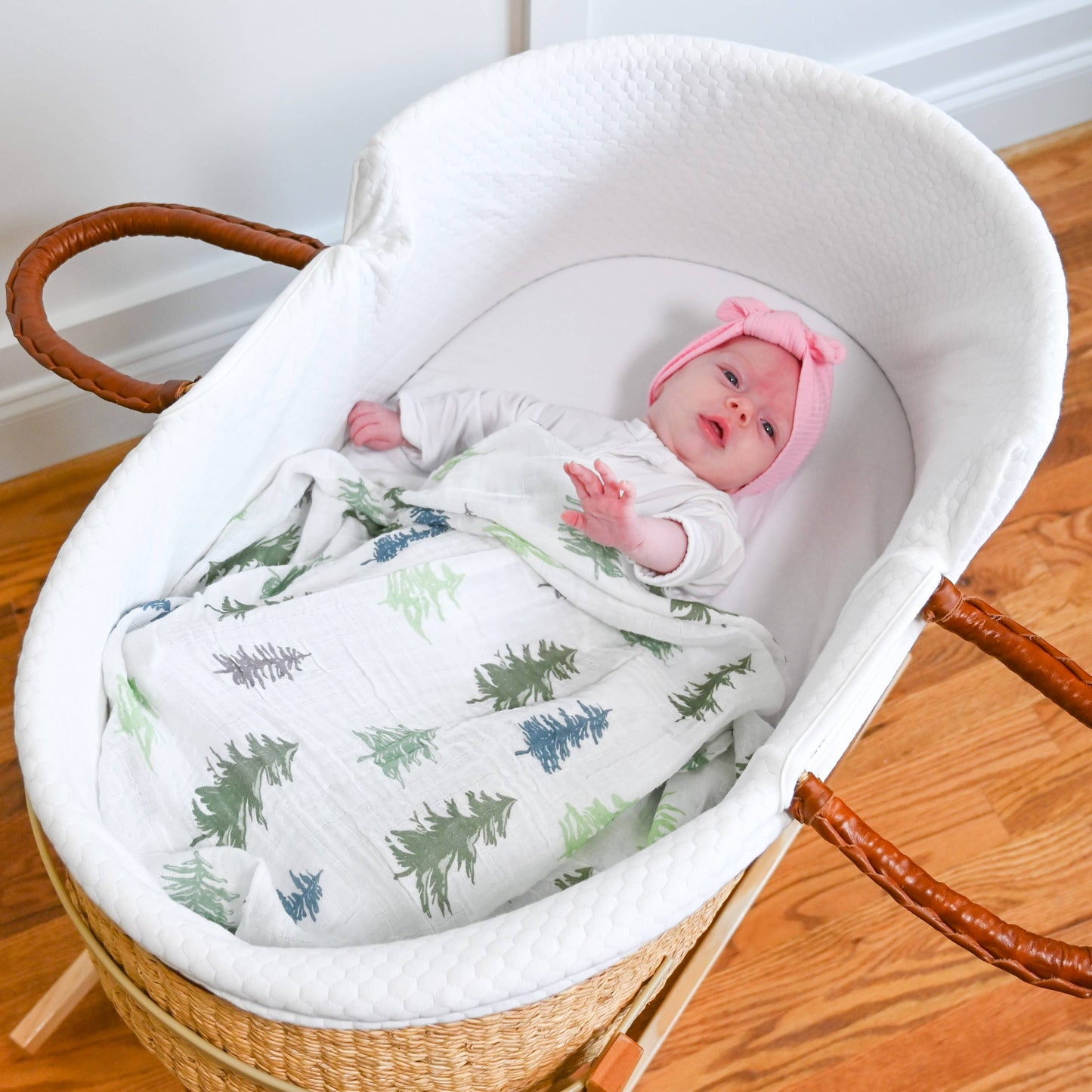 Pine Tree Baby Muslin Swaddle Blanket