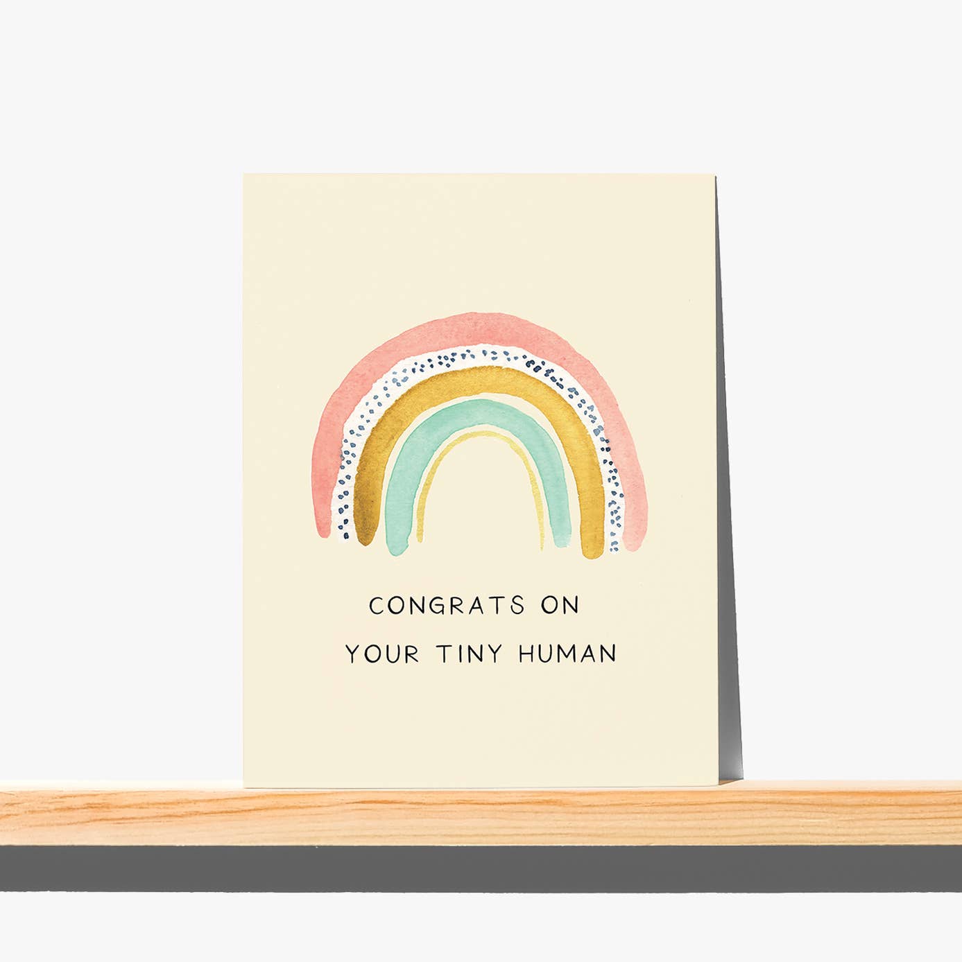 Greeting Card - Tiny Human Rainbow - Baby Shower Card