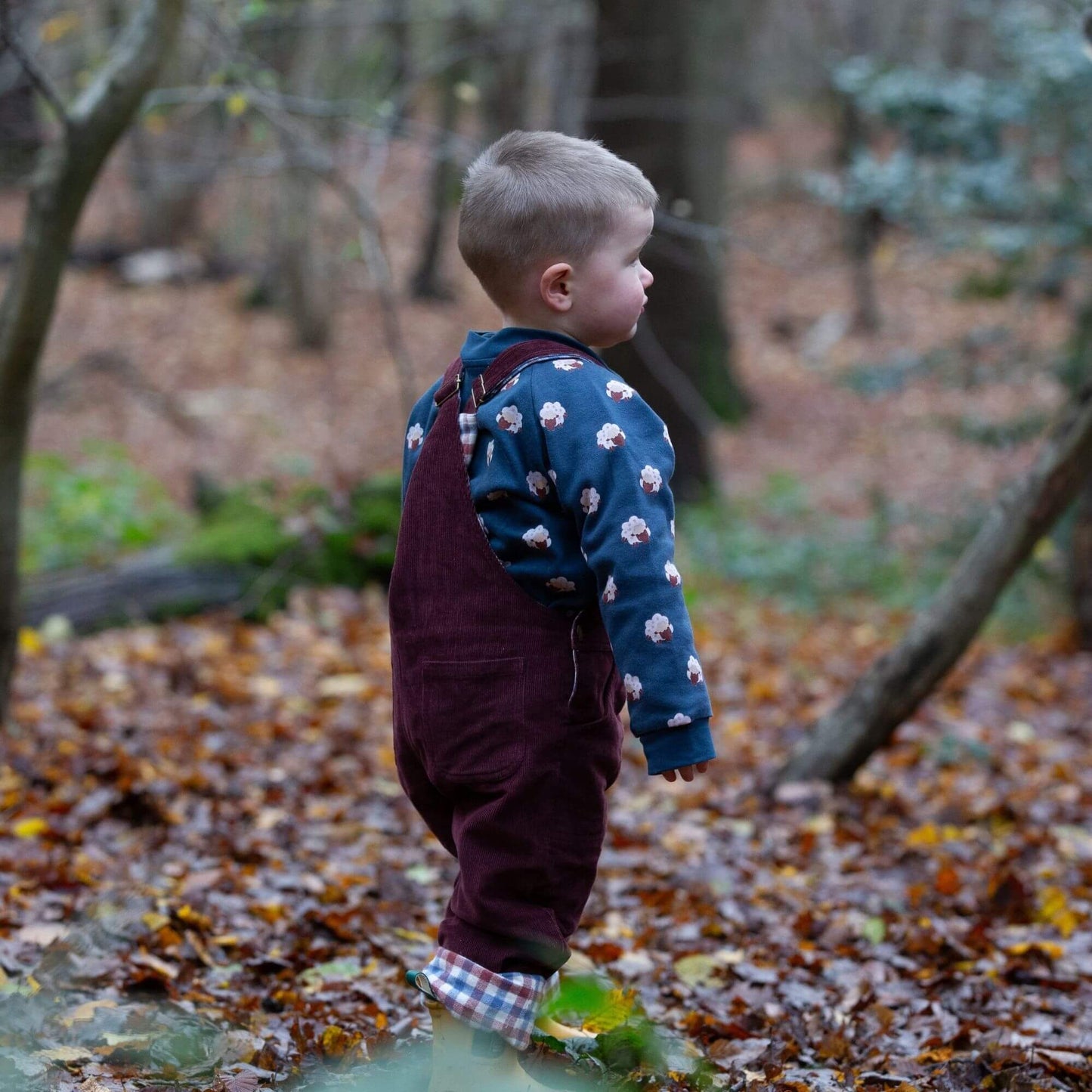 Chocolate Lined Corduroy Dungarees