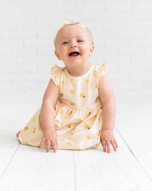 Lemon Baby Dress + Bloomer (Organic Jersey)