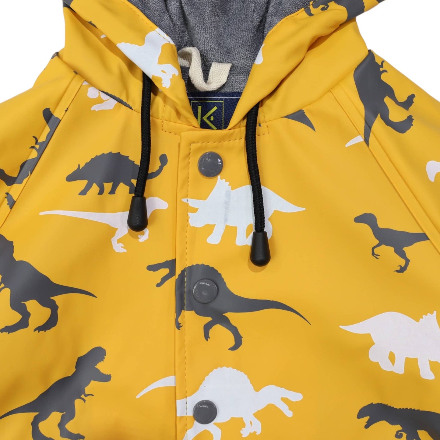 Dinosaur Colour Change Raincoat Mustard