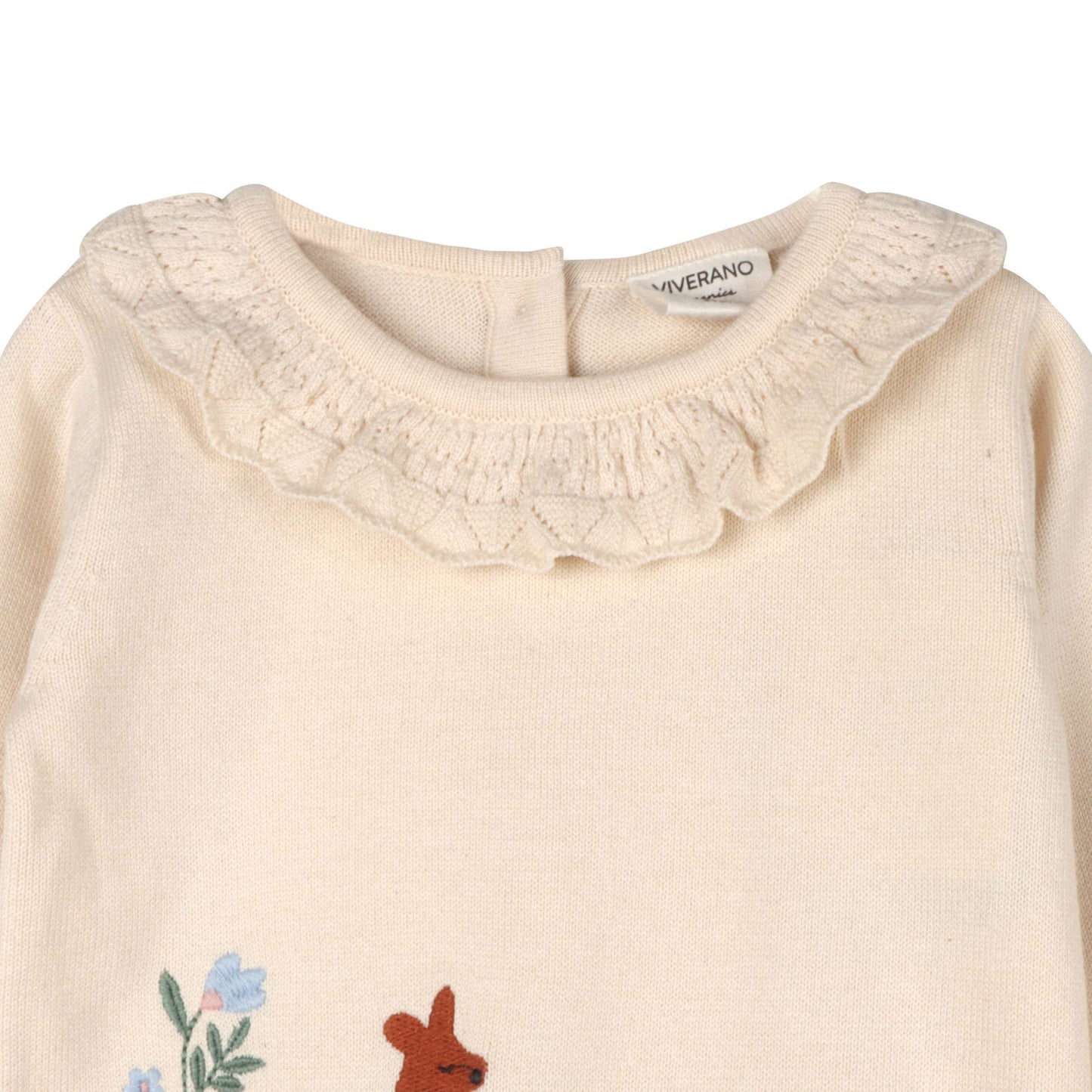 Woodland Embroidered Sweater Knit Baby Pullover & Pants. SET