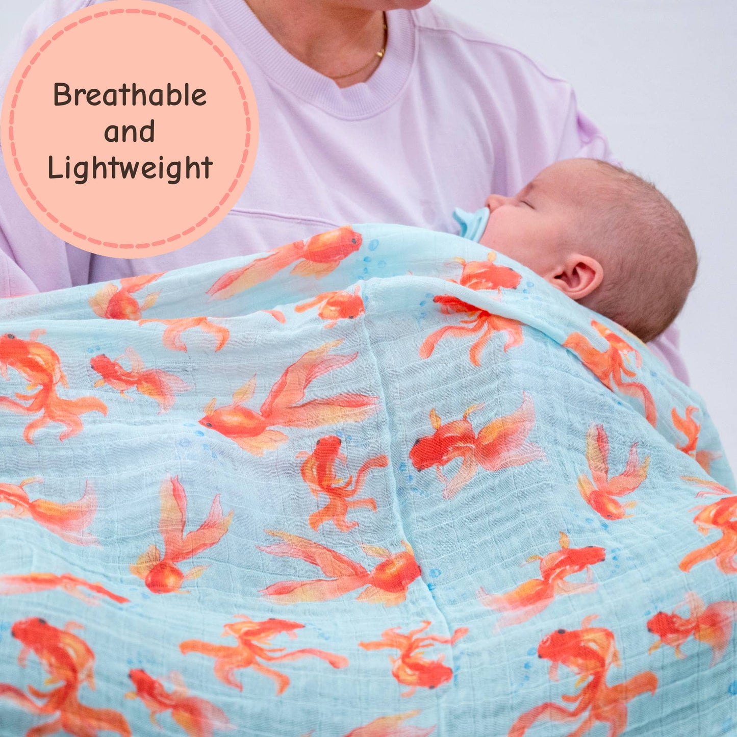 Baby Muslin Swaddle Blanket 47x47 Goldie
