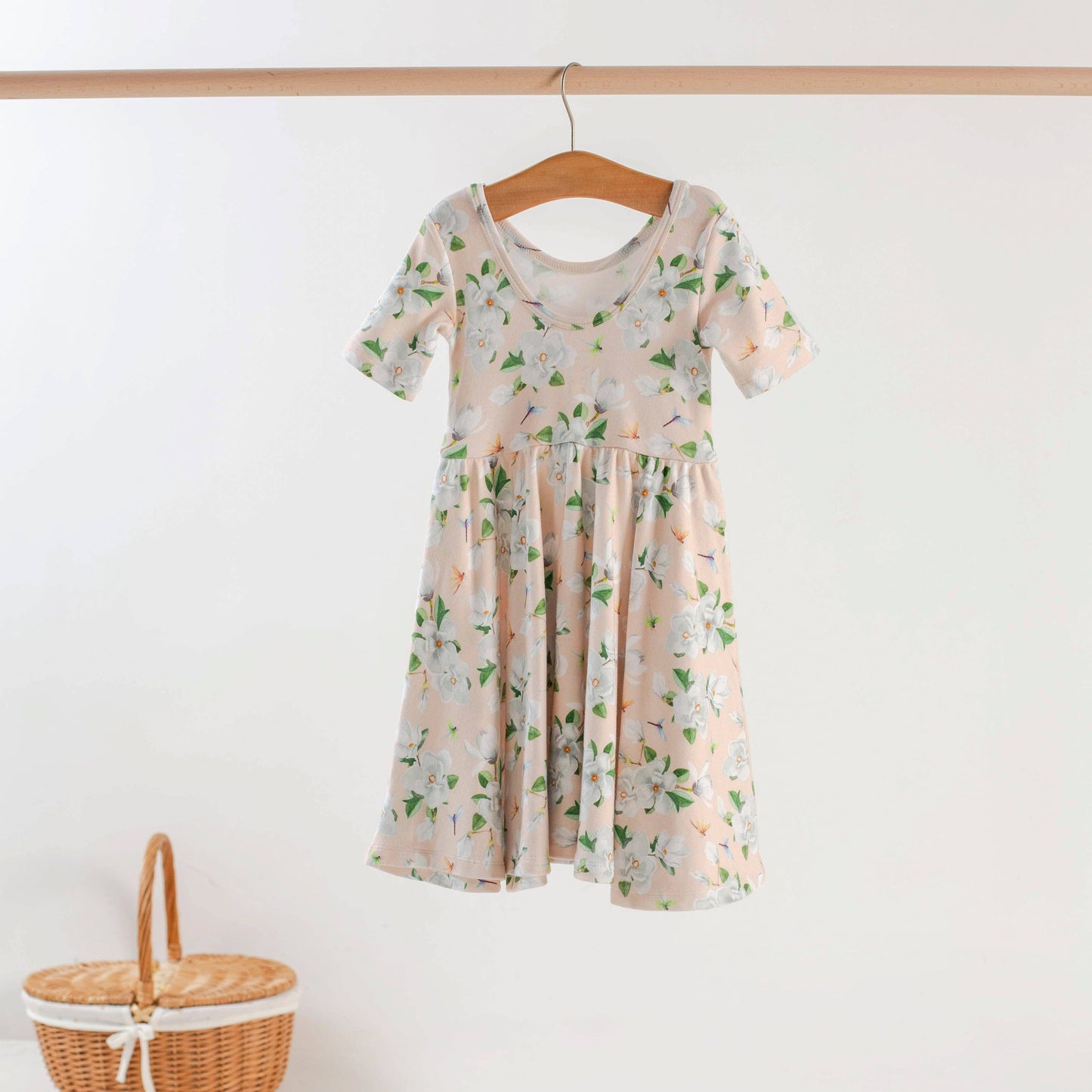 Pink Magnolia Organic Cotton Twirl Dress