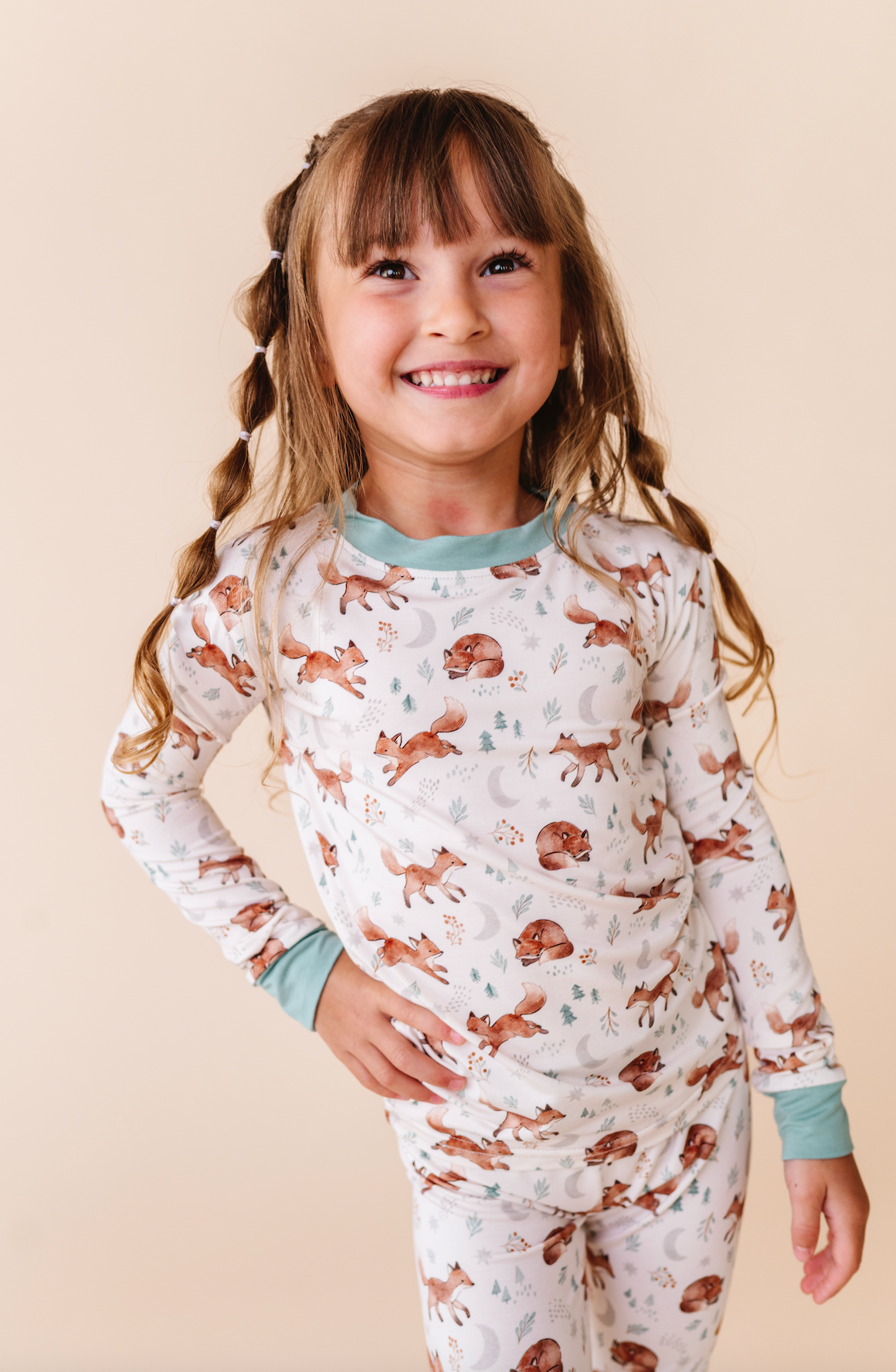 Kids Bamboo Pajamas - Bamboo Clothing- Moonlit Fox