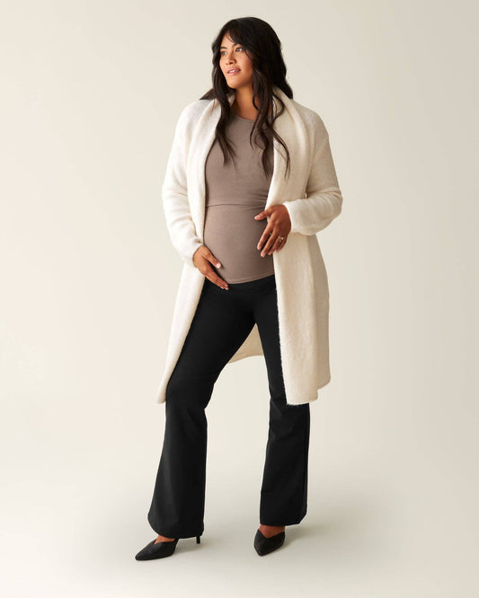 Maternity Ponte Flare Pant | Black