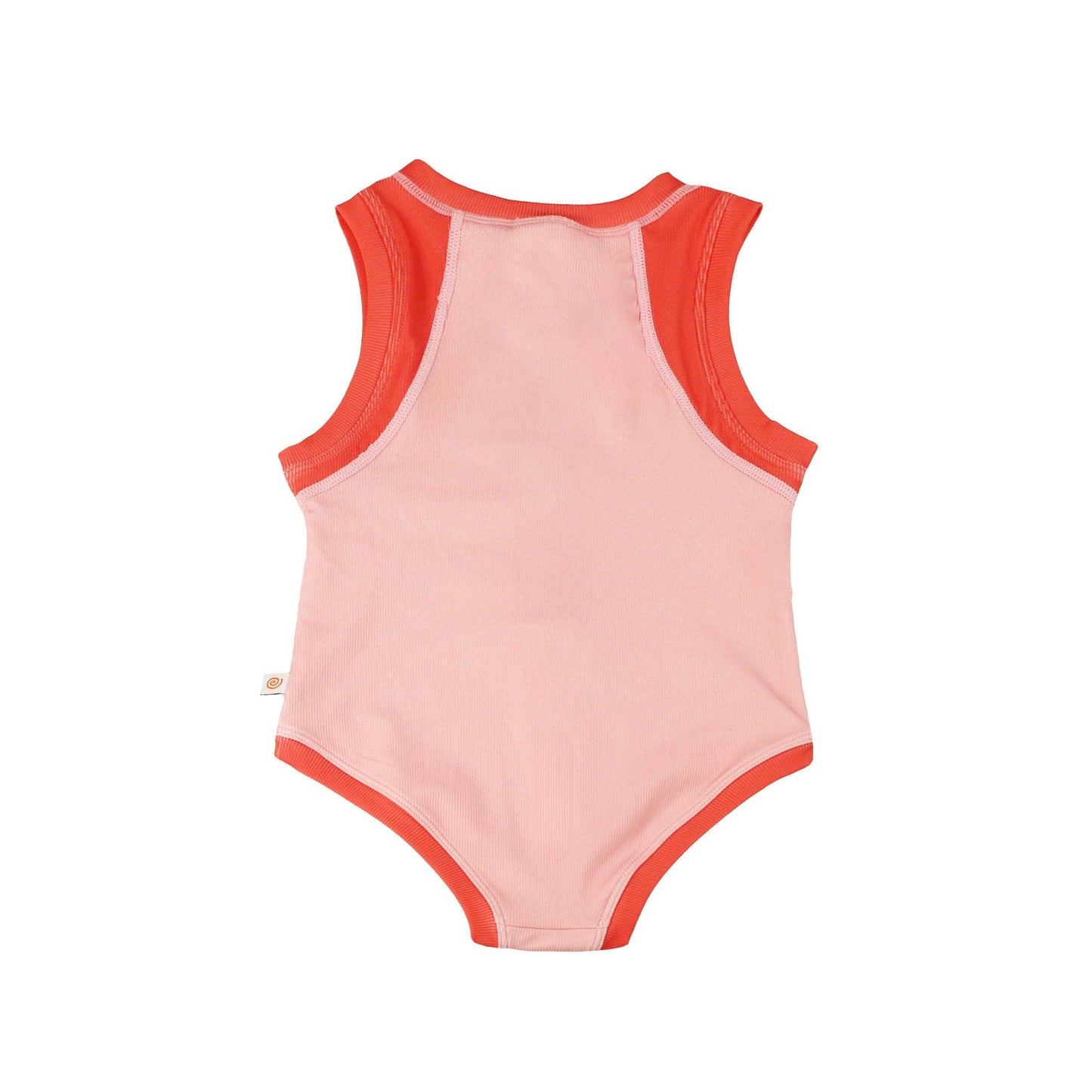 Girls Sleeveless Solid Swimsuit - Strawberry