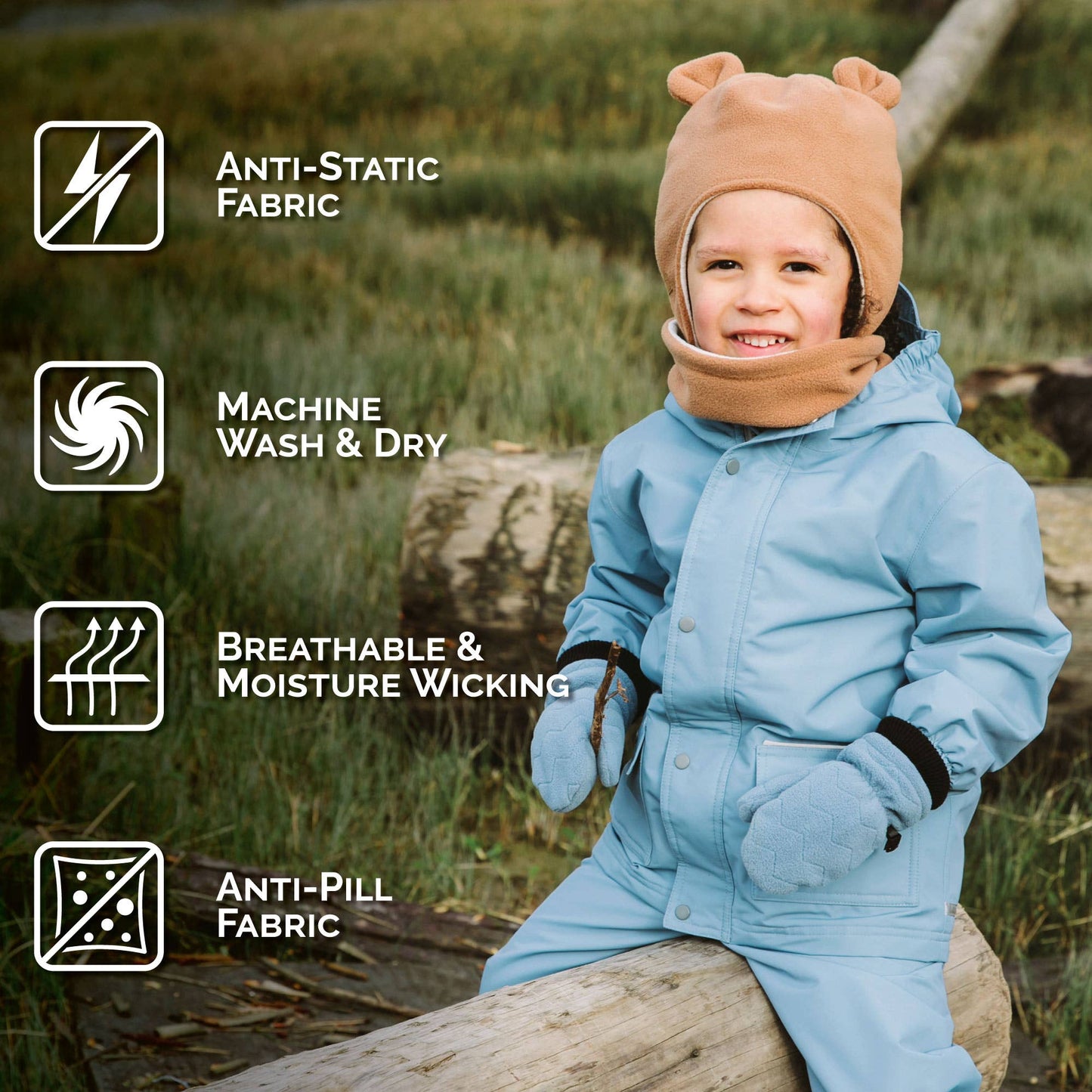 Brown Bear | Kids Fleece Animal Hats