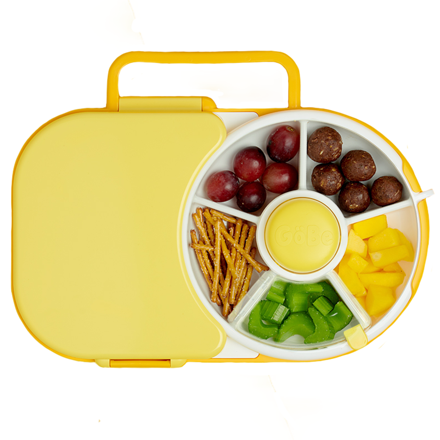 GoBe Kids 2-in-1 Lunchbox with Small Snack Spinner Flip | Mint Green