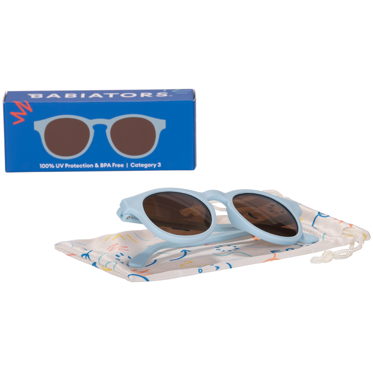 Baby and Kids Baby Blue Keyhole sunglasses with Amber Lens